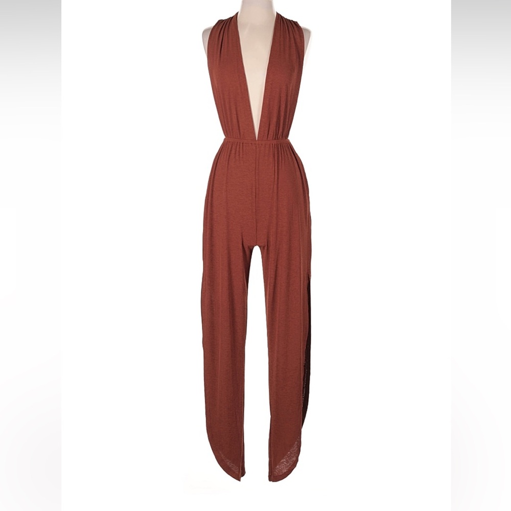RUST SEXY JUMPSUIT - Picture 3 of 13